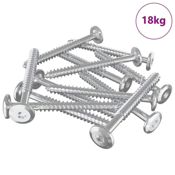 Träskruvar 1350 pcs Silver Stål