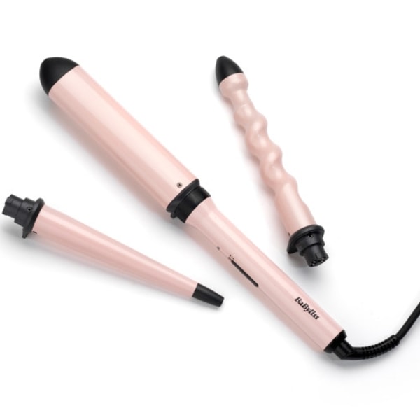 Locktång Curl & Wave Trio MS750E Svart, Rosa