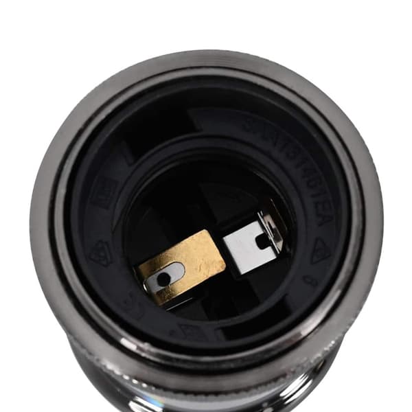 Lamphållare 2 st blank svart E27