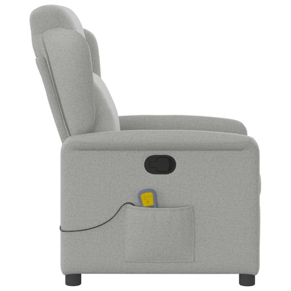 Massagefåtölj molngrå tyg