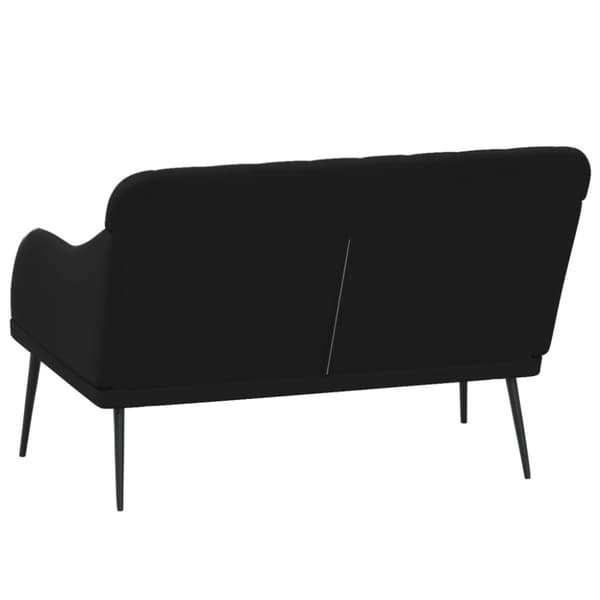 Bänk svart 110x76x80 cm sammet
