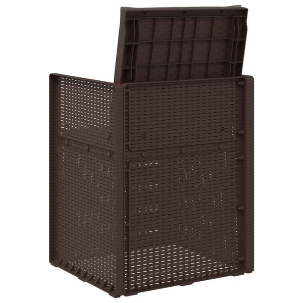 Trädgårdsmatstolar 2 pcs Brun och antracit PP
