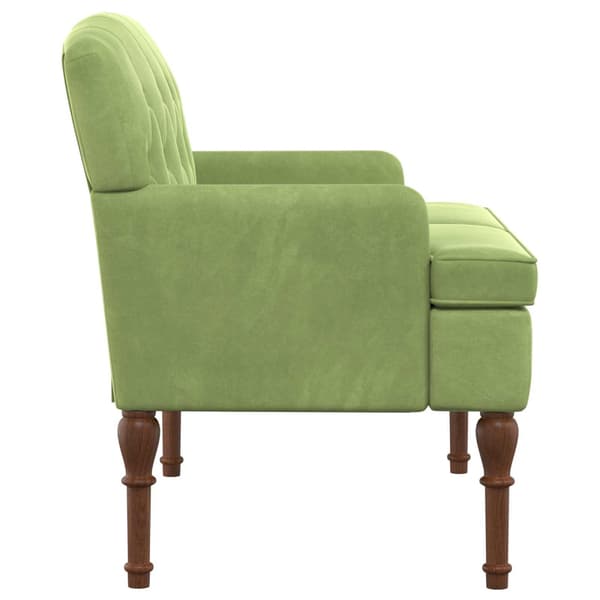 Loveseat med knapprapport Ljusgrön 111 x 65 x 79 cm Sammet