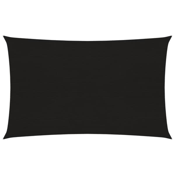 Solsegel 160 g/m² rektangulär svart 6x8 m HDPE