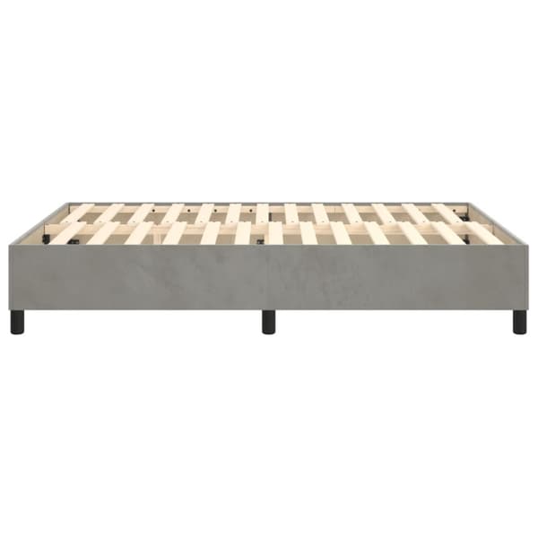 Boxspring-sängram ljusgrå 140x190 cm sammet