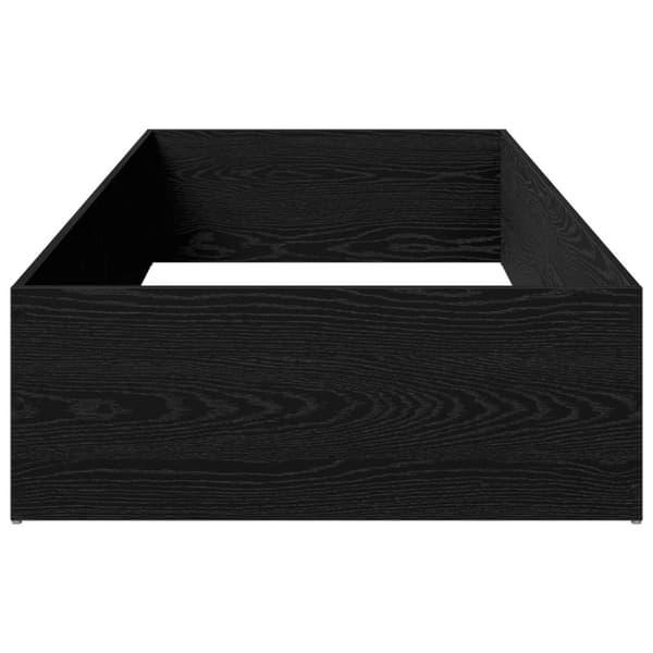 Sängomramning för ställbar sängbotten Svart ek 90 x 190 cm