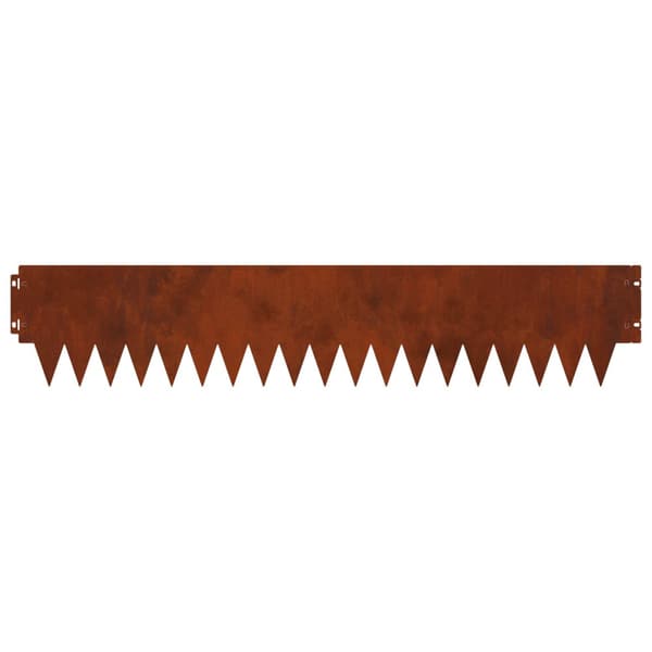 Kant för gräsmatta 10 pcs 103 x 20 cm metall Rostig
