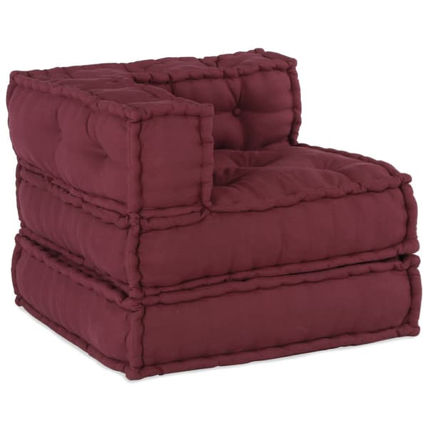 Modulsofa enhet 2 pcs Bordeaux 140 x 70 x 56 cm Tyg