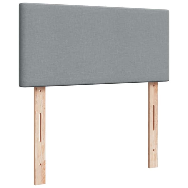 Ramsäng med madrass ljusgrå 80x200 cm tyg