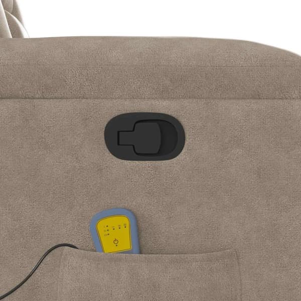 Massagefåtölj taupe mikrofibertyg