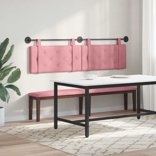 Hängande Huvudgavel Rosa Sammet