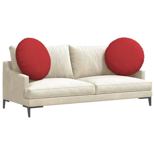 Sittkuddar 2 pcs Röd Ø80 x 29 cm tyg