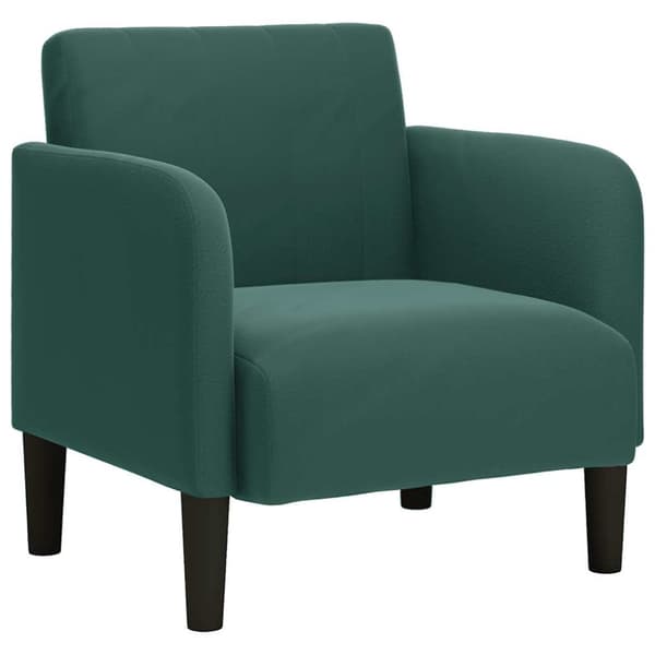 Soffstol med armstöd mörkgrön 54 cm sammet