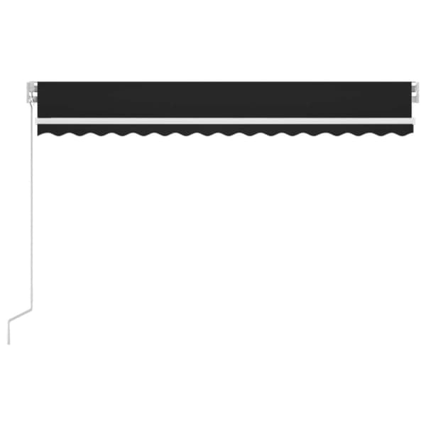 Markis manuellt infällbar med LED 450x350 cm antracit
