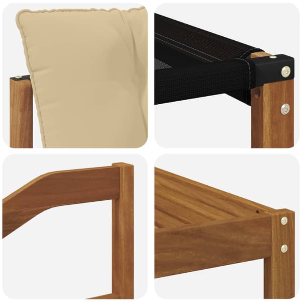 Utomhussoffset med kudde 9 pcs Naturlig och Beige