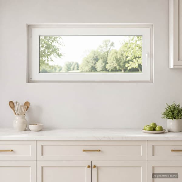 Källarfönster RISOR 110 x 55 cm PVC och glas