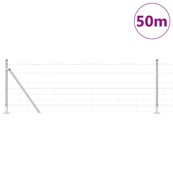 Stängselstolpe Galvaniserad 50 x 0,8 m Stål