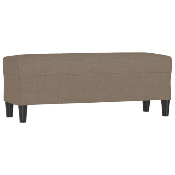 Bänk taupe 100x35x41 cm tyg