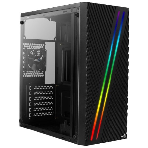 Aerocool Streak Midi Tower Svart Svart