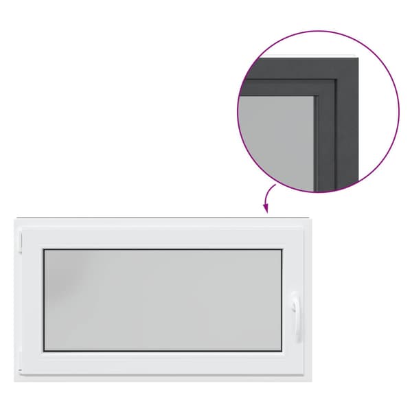 Källarfönster RISOR Antracit 110 x 50 cm PVC och glas