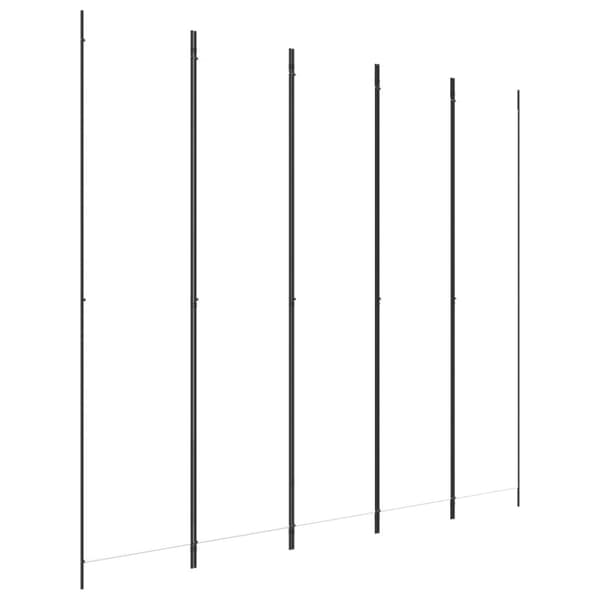 Rumsavdelare 5 paneler vit 250x220 cm tyg