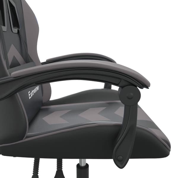Gamingstol svart och grå konstläder