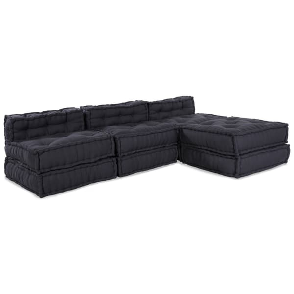 Modulsofa enhet 4 pcs Antracit Tyg