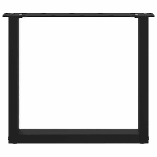 Soffbordsben U-formade 2 st svarta 50x(42-43) cm stål