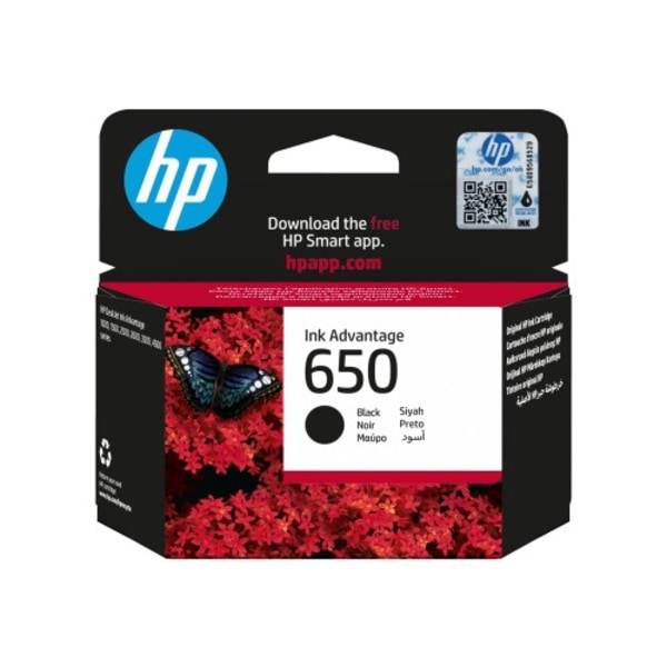 HP 650 - svart - original - Ink Advantage - bläckpatron