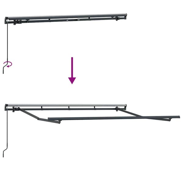 Utfällbar markis Blå 300 x 200 cm tyg