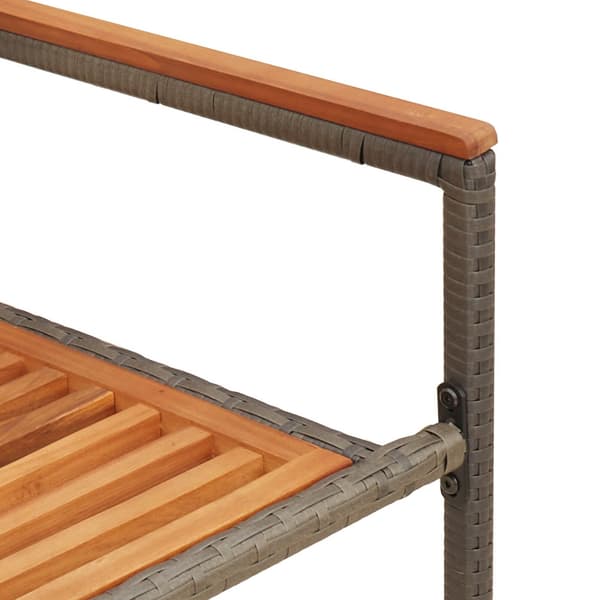 Trädgårds stapelbara stolar 2 pcs Brun och Grå 54 x 56 x 90 cm