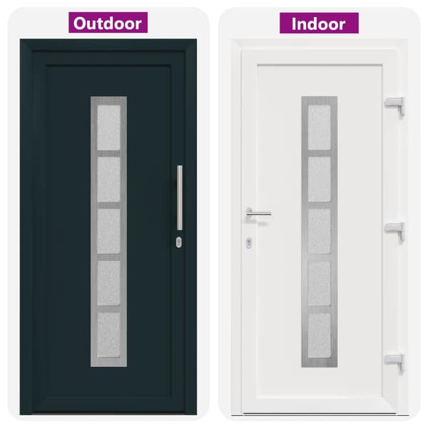 Framdörr Antracit 98 x 200 cm PVC