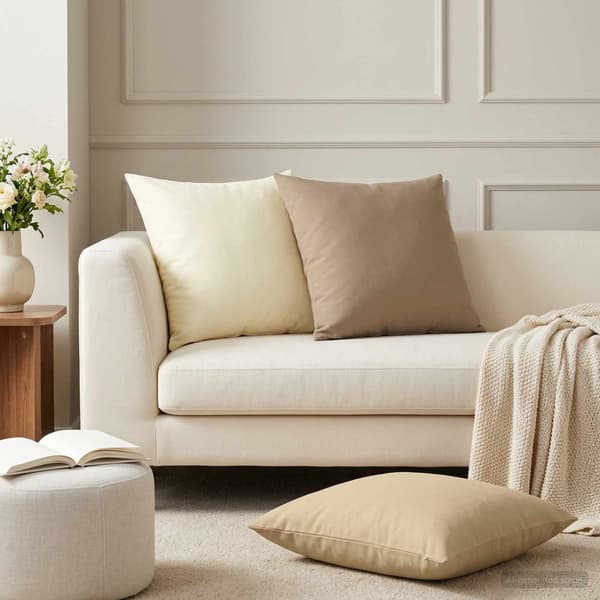 Kudde med kudde HEERLEN 2 st Taupe Polyester