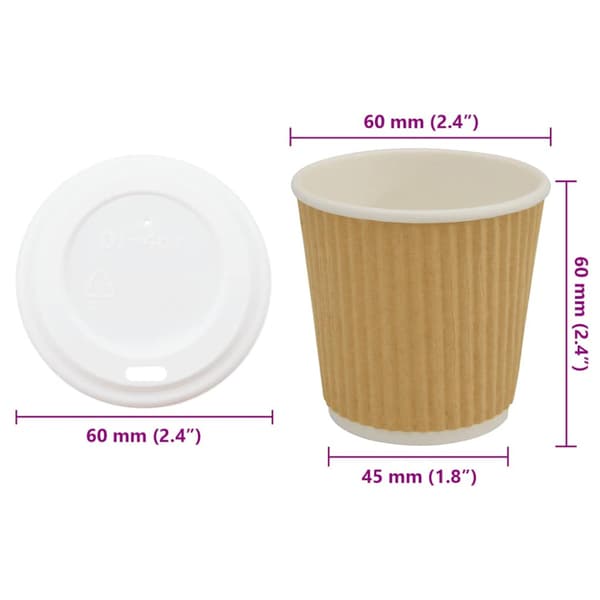 Kaffekoppar i papper med lock 1000 st 4oz 100ml