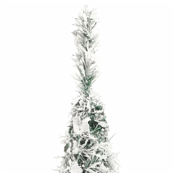 Plastgran pop-up med snö 200 LED 210 cm