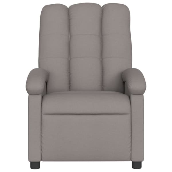 Massagefåtölj taupe tyg