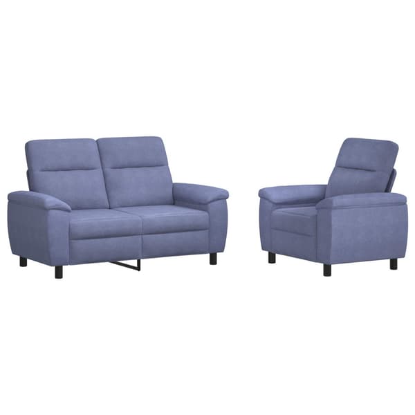 Soffset 2 st Jeansblå Tyg