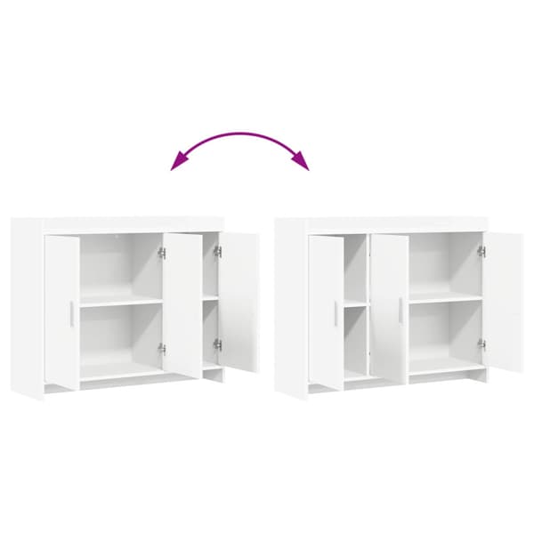 Sideboard Vit 98,5 x 33 x 80 cm Konstruerat trä