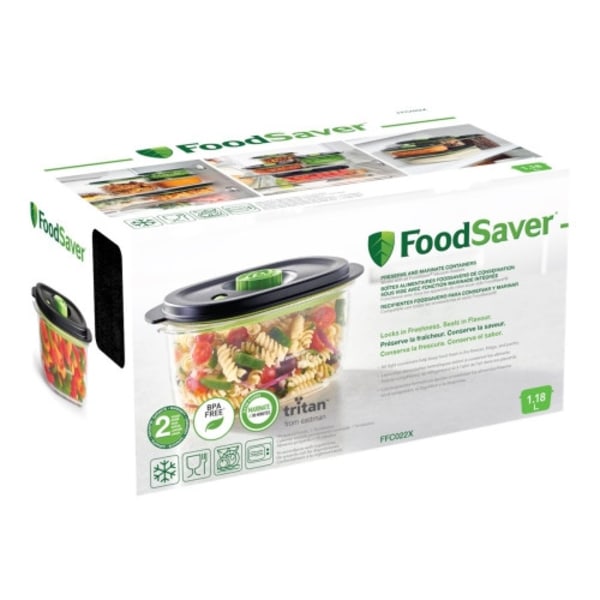 FoodSaver Preserve & Marinate FFC022X - matförvaringsbehållare - CrystalClear - 1.18 L