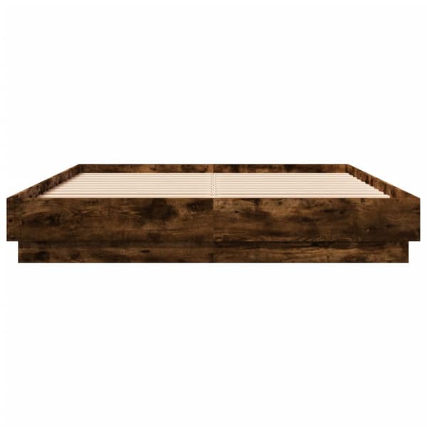 Sängram rökfärgad ek 120x200 cm konstruerat trä