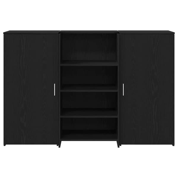 Receptionsdisk svart ek 155x50x103,5 cm konstruerat trä