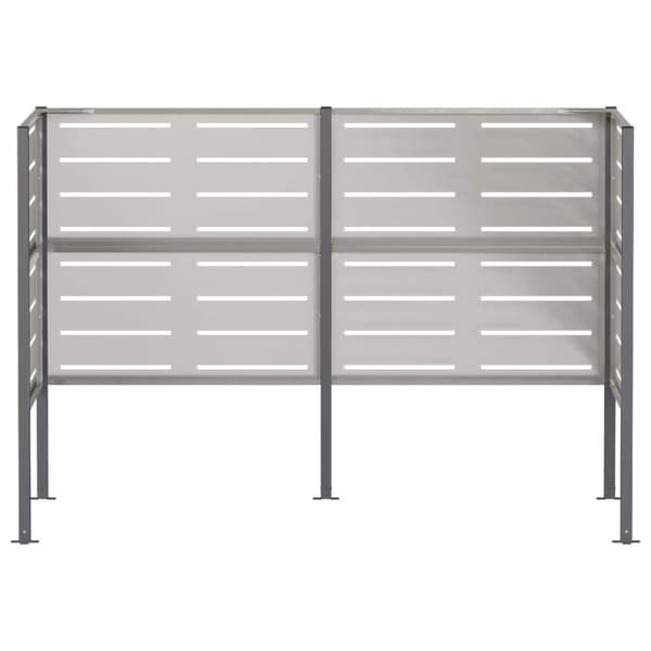 Soptunneskärm 167 x 85 x 113 cm Rostfritt stål Silver