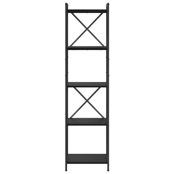 Hyllsystem Svart Ek 40 x 30 x 155 cm Konstruerat trä