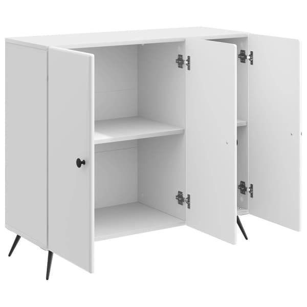 Sideboard Vit högglans 89 x 34,5 x 80 cm Konstruerat trä