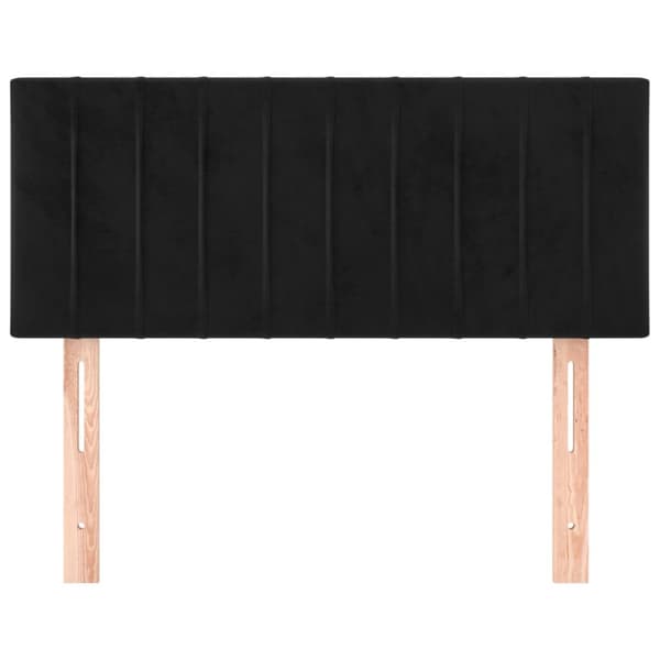 Sänggavel svart 90x5x78/88 cm sammet