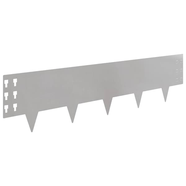Kant för gräsmatta 30 pcs 100 x 25 cm Stål Silver
