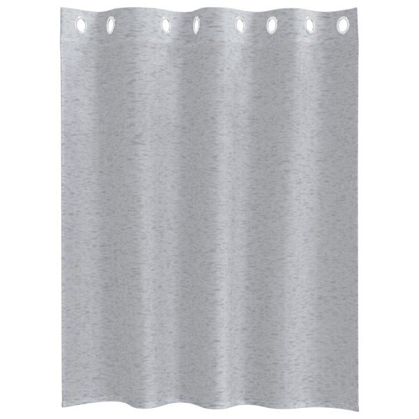 Voile Gardin med gardiner 2 pcs Mörkgrå 140 x 140 cm Polyester