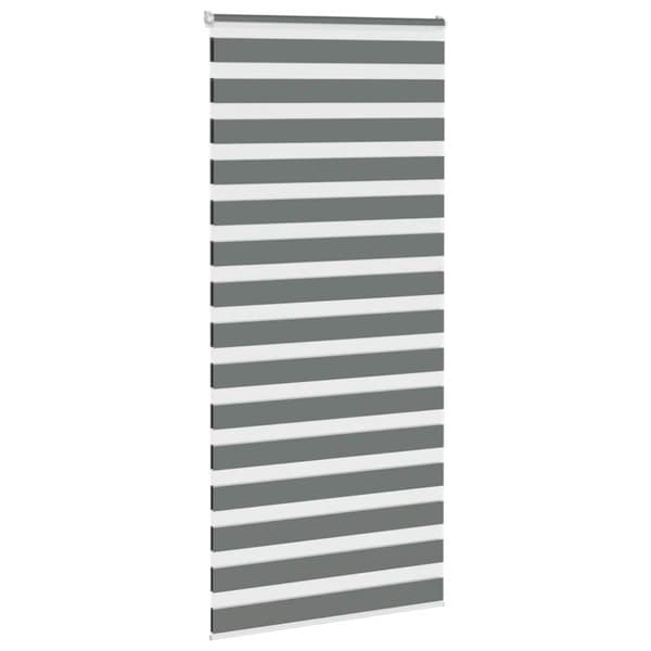 Rullgardin zebra mörkgrå 95x230 cm tyg bredd 90,9 cm polyester
