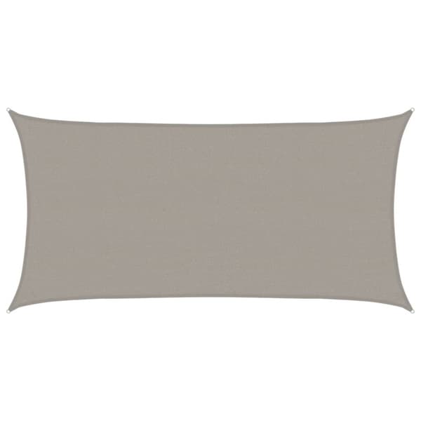 Solsegel 160 g/m² rektangulär ljusgrå 2x3,5 m HDPE