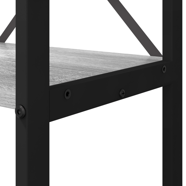 Hyllsystem Grå sonoma 80 x 30 x 155 cm Konstruerat trä